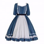 L101 Custom Made to order polyester High Waist Big Swing Lolita Princess Dress Regular Size XS S M L XL & Plus size 1x-10x (SZ16-52)
