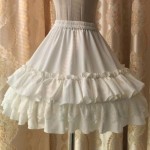 L113 Custom Made to order Chiffon/Lace Elastic Waist Pleated Flared Swing Skirts Regular Size XS S M L XL & Plus size 1x-10x (SZ16-52)