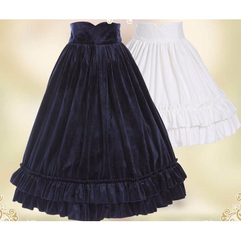 L115 Custom Made to order Velvet Pleated Ruffle Midi Swing Party Skirt Regular Size XS S M L XL & Plus size 1x-10x (SZ16-52)