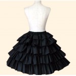L116 Custom Made to order Spandex cotton Poplin Tiered Ruffle Flared Swing Mini Skirt Regular Size XS S M L XL & Plus size 1x-10x (SZ16-52)