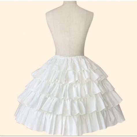 L116 Custom Made to order Spandex cotton Poplin Tiered Ruffle Flared Swing Mini Skirt Regular Size XS S M L XL & Plus size 1x-10x (SZ16-52)