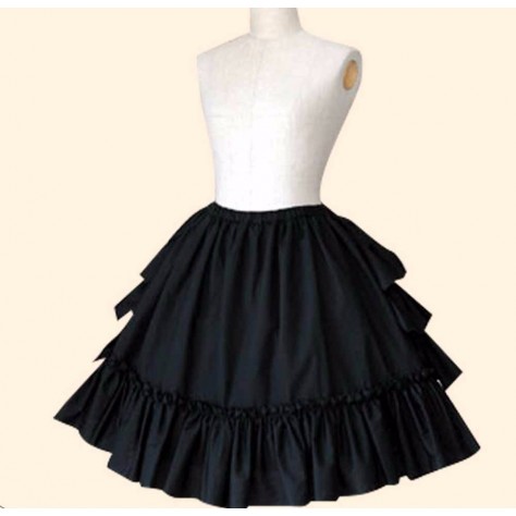 L116 Custom Made to order Spandex cotton Poplin Tiered Ruffle Flared Swing Mini Skirt Regular Size XS S M L XL & Plus size 1x-10x (SZ16-52)