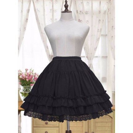 L118 Custom Made to order Chiffon Lolita A-Line Ruffle Flared Skater Skirt Regular Size XS S M L XL & Plus size 1x-10x (SZ16-52)