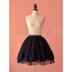 L123 Custom Made to order Tulle/Lace Lolita Tulle A-line Flared Skater Mini Skirt Regular Size XS S M L XL & Plus size 1x-10x (SZ16-52)