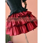 L127 Custom Made to order Satin Tiered Ruffle Elastic Waist Mini Skirt Regular Size XS S M L XL & Plus size 1x-10x (SZ16-52)