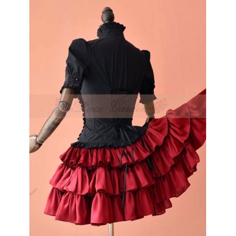 L127 Custom Made to order Satin Tiered Ruffle Elastic Waist Mini Skirt Regular Size XS S M L XL & Plus size 1x-10x (SZ16-52)