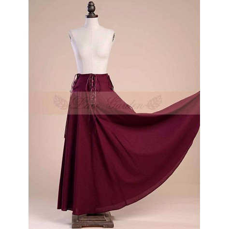 L130 Custom Made to order Linen High Waist A-line Flared Swing Skirt Regular Size XS S M L XL & Plus size 1x-10x (SZ16-52)