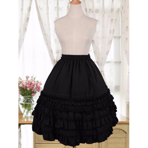 L132 Custom Made to order Chiffon Elastic Waist Ruffle Flared party Skirt New Regular Size XS S M L XL & Plus size 1x-10x (SZ16-52)