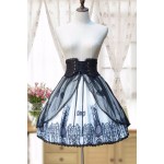 L134 Custom Made to order polyester Retro Church Printed Lolita Gothic Skirts Regular Size XS S M L XL & Plus size 1x-10x (SZ16-52)