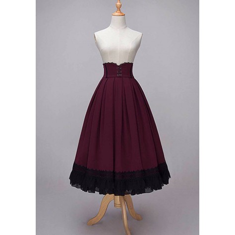 L138 Custom Made to order Cotton Blend spandex High Waist Swing Pleated Party Long Skirts Regular Size XS S M L XL & Plus size 1x-10x (SZ16-52)