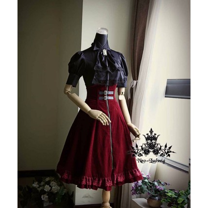 L140 Custom Made to order Velvet Lolita Flared A-Line Swing Midi Skirt Regular Size XS S M L XL & Plus size 1x-10x (SZ16-52)