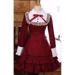 L150 Custom Made to order Spandex cotton Poplin Tiered Ruffle Bowknot Classic Lolita Dress Regular Size XS S M L XL & Plus size 1x-10x (SZ16-52)