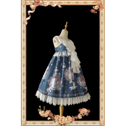 L16 Custom Made to order Polyester Vintage Bow Ball Gown Tank Lolita Prom Dress Regular Size XS S M L XL & Plus size 1x-10x (SZ16-52)