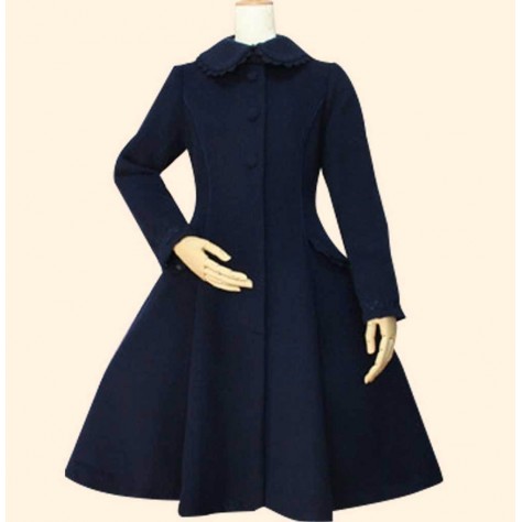 L168 Custom Made to order Wool blend Removable Cape Woolblend Fitted Coat Lolita Regular Size XS S M L XL & Plus size 1x-10x (SZ16-52)