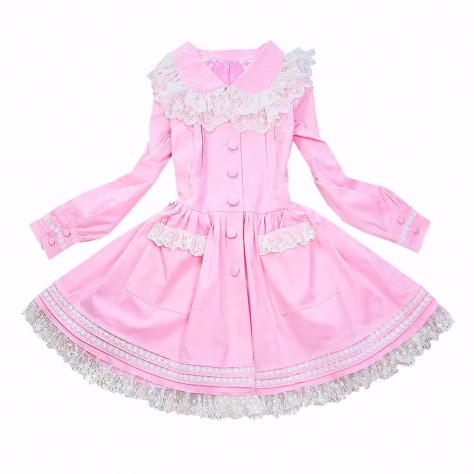 L170 Custom Made to order Spandex cotton poplin Sweet Lolita Princess Bow Poplin Trench Coat Regular Size XS S M L XL & Plus size 1x-10x (SZ16-52)