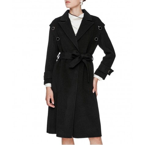 L240 Custom Made to order Wool blend Lapel Belted Casual Thick Wool Trench Coat Regular Size XS S M L XL & Plus size 1x-10x (SZ16-52)