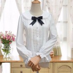 L39 Chiffon Vintage Lolita Gothic Blouse Shirt Regular Size XS S M L XL & Plus size 1x-10x (SZ16-52)