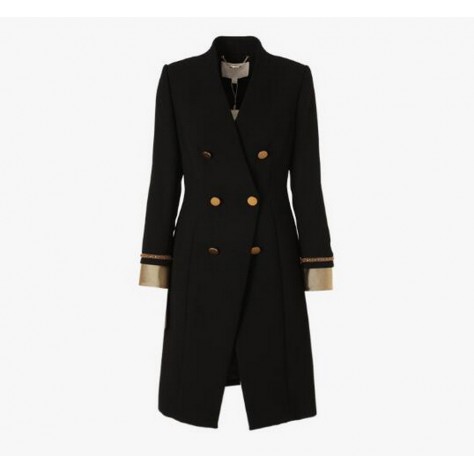 L456 Custom Made to order Polyester Color Contrast Double Breasted Trench Coat Regular Size XS S M L XL & Plus size 1x-10x (SZ16-52)