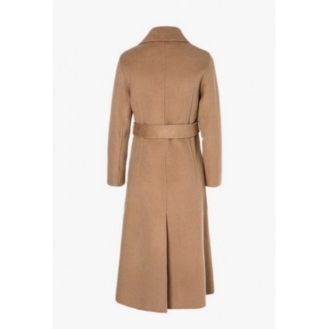 L459 Custom Made to order Woolblend Asymmetrical Belted Wool Long Coat Camel Regular Size XS S M L XL & Plus size 1x-10x (SZ16-52)