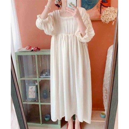 L506 Custom Made to order Polyester High Waist Drawstring Oversized Long Dress Regular Size XS S M L XL & Plus size 1x-10x (SZ16-52)