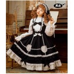 L542 Custom Made to order Spandex cotton Poplin Women Gothic Steampunk Victorian Frill Dress Regular Size XS S M L XL & Plus size 1x-10x (SZ16-52)