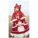 L544 Custom Made to order Spandex cotton Poplin Lolita Dress Ruffle Puff Sleeve Fairy Sweet Regular Size XS S M L XL & Plus size 1x-10x (SZ16-52)