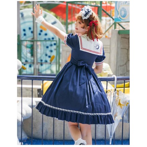 L545 Custom Made to order Spandex cotton Poplin Strappy Lolita  Ruffle Retro Cosplay Dress Regular Size XS S M L XL & Plus size 1x-10x (SZ16-52)