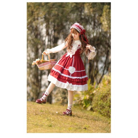 L546 Custom Made to order Spandex cotton Poplin Lolita Dress Lace Cute Pleated Cosplay JSK Regular Size XS S M L XL & Plus size 1x-10x (SZ16-52)