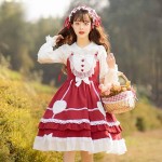 L546 Custom Made to order Spandex cotton Poplin Lolita Dress Lace Cute Pleated Cosplay JSK Regular Size XS S M L XL & Plus size 1x-10x (SZ16-52)