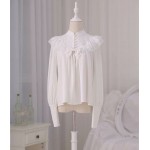 L57  Chiffon Lolita Vintage Court Bowknot Blouse Regular Size XS S M L XL & Plus size 1x-10x (SZ16-52)