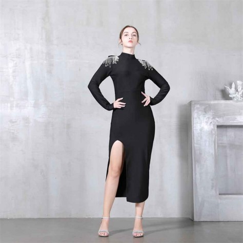 L577 Custom Made to order Cotton Blend Jersey Sexy Side Slit Open Backless Ball Gown New Regular Size XS S M L XL & Plus size 1x-10x (SZ16-52)