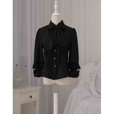 L58 Chiffon Lolita Gothic Vintage Princess Blouse Shirt Regular Size XS S M L XL & Plus size 1x-10x (SZ16-52)