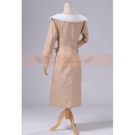 L62 Spandex cotton Poplin Vintage Boat Neck 3/4 Sleeve Midi party Dress Regular Size XS S M L XL & Plus size 1x-10x (SZ16-52)