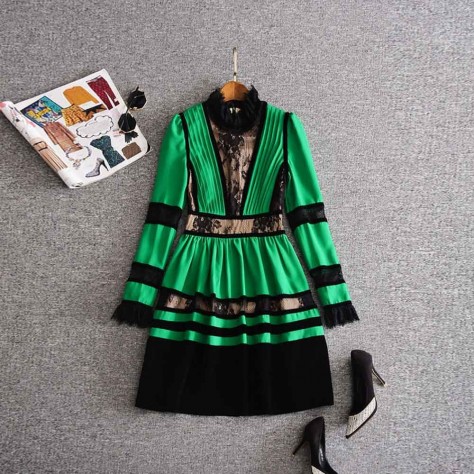 L622 Custom Made to order Polyester/Velvet Round Neck Flared Sleeve Loose Casual Dress Regular Size XS S M L XL & Plus size 1x-10x (SZ16-52)