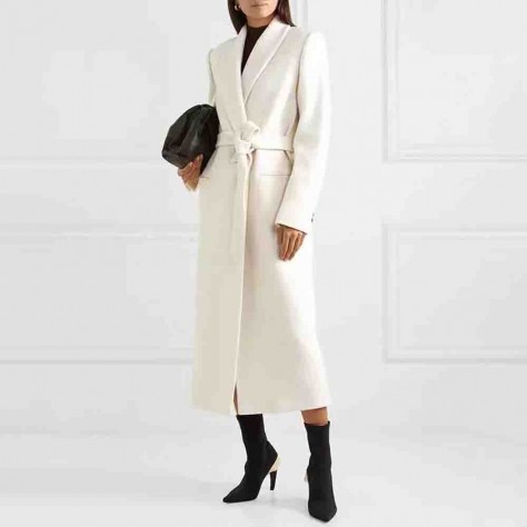 L641 Custom Made to order Wool Blend Women's Mid-Length Overcoat Coat Regular Size XS S M L XL & Plus size 1x-10x (SZ16-52)