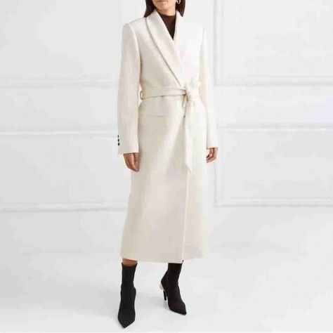 L641 Custom Made to order Wool Blend Women's Mid-Length Overcoat Coat Regular Size XS S M L XL & Plus size 1x-10x (SZ16-52)