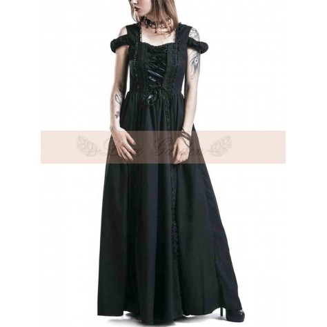 L67 Spandex Cotton Poplin&Lace Cold-Shoulder Floor-length cocktail Dress Regular Size XS S M L XL & Plus size 1x-10x (SZ16-52)