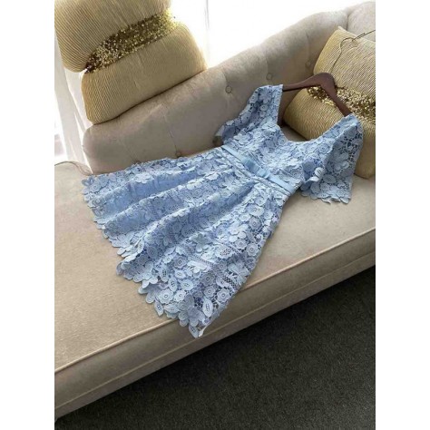 L670 Custom Made to order Lace Women's Square Neck A-Line Lace Party Dress Regular Size XS S M L XL & Plus size 1x-10x (SZ16-52)