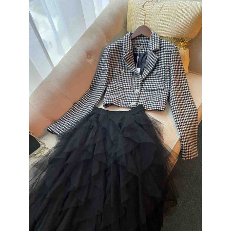 L765 Custom Made To Order Tulle Women's Pull-On Long Ruffled Skirt Regular Size XS S M L XL & Plus size 1x-10x (SZ16-52)