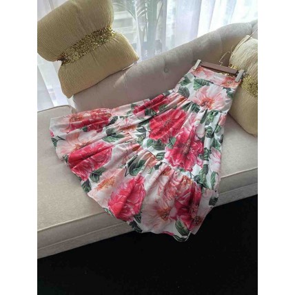 L767 Custom Made To Order Chiffon Women's Layered Swing Long Floral Skirt New Regular Size XS S M L XL & Plus size 1x-10x (SZ16-52)