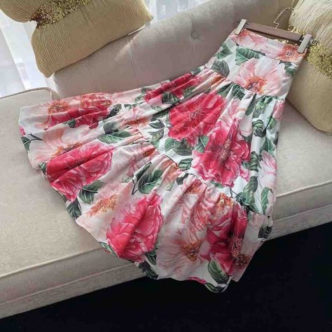 L767 Custom Made To Order Chiffon Women's Layered Swing Long Floral Skirt New Regular Size XS S M L XL & Plus size 1x-10x (SZ16-52)