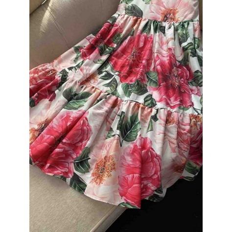 L767 Custom Made To Order Chiffon Women's Layered Swing Long Floral Skirt New Regular Size XS S M L XL & Plus size 1x-10x (SZ16-52)