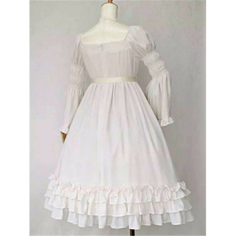 L80 Chiffon Tiered Ruffle Hem High Waist A Line Dress Regular Size XS S M L XL & Plus size 1x-10x (SZ16-52)