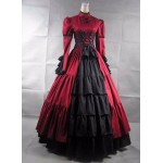 L82 Spandex cotton Poplin Lolita Tiered Ruched Hem Wedding Evening Gown Dress Regular Size XS S M L XL & Plus size 1x-10x (SZ16-52)