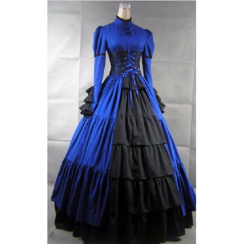 L82 Spandex cotton Poplin Lolita Tiered Ruched Hem Wedding Evening Gown Dress Regular Size XS S M L XL & Plus size 1x-10x (SZ16-52)