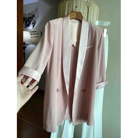 L835 Custom Made to order Satin Women's Business Blazer Flared Pant Suit Regular Size XS S M L XL & Plus size 1x-10x (SZ16-52)