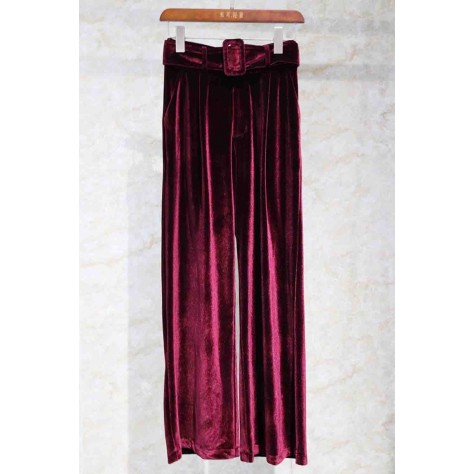 L839 Custom Made to order Velvet Women's Top /Wide-Leg 3 Piece Suit Regular Size XS S M L XL & Plus size 1x-10x (SZ16-52)