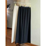 L840 Custom Made to order Polyester Women's Elastic Waist Casual Wide-Leg Pants Regular Size XS S M L XL & Plus size 1x-10x (SZ16-52)