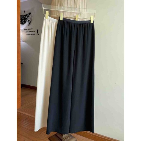 L840 Custom Made to order Polyester Women's Elastic Waist Casual Wide-Leg Pants Regular Size XS S M L XL & Plus size 1x-10x (SZ16-52)