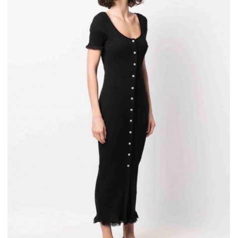 L887 Custom Made to order Jersey Scoop Neck Slim Stretch Long Dress Regular Size XS S M L XL & Plus size 1x-10x (SZ16-52)